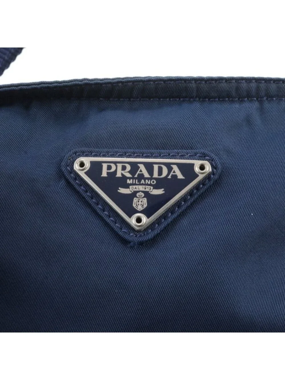 Prada Tessuto Nylon Triangle Logo Shoulder Bag Crossbody Messenger Navy
